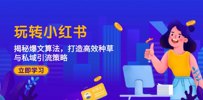 (12402期)玩转小红书:揭秘爆文算法,打造高效种草与私域引流策略-网创资源站