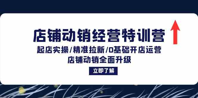 店铺动销经营特训营:起店实操/精准拉新/0基础开店运营/店铺动销全面升级-网创资源站