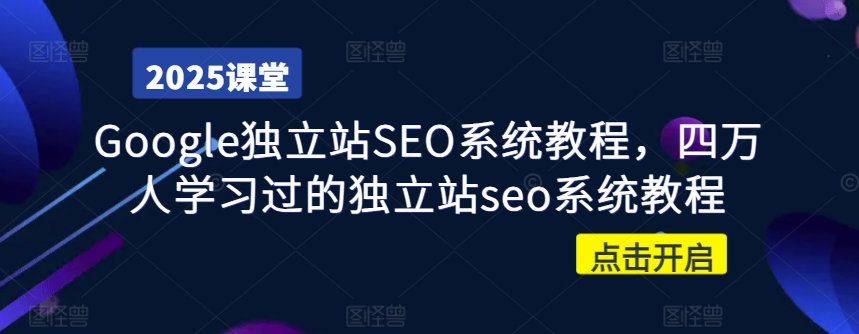Google独立站SEO系统教程，四万人学习过的独立站seo系统教程-网创资源站