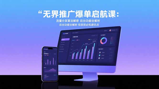 无界推广爆单启航课:流量分发算法解密 后台功能全解析 投放前必知避坑点-网创资源站