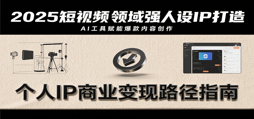 2025短视频领域强人设IP打造,结合爆款案例与AI工具应用,从个人出镜到商业成交转化-网创资源站