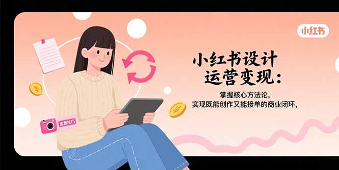 小红书设计运营变现:掌握核心方法论,实现既能创作又能接单的商业闭环-网创资源站