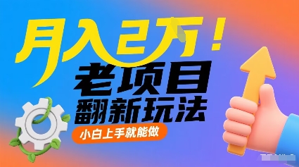 月入2W！老项目翻新玩法，小白上手就能做，非常容易上手-网创资源站