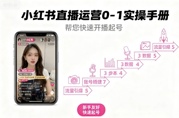 小红书直播运营0-1实操手册,帮您快速开播起号-网创资源站