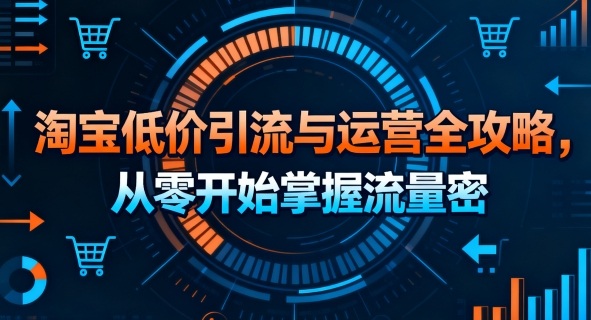 淘宝低价引流与运营全攻略,从零开始掌握流量密码-网创资源站