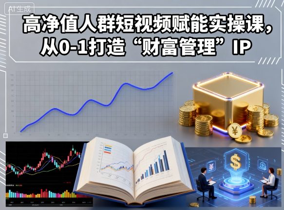 高净值人群短视频赋能实操课,从0-1打造“财富管理”IP-网创资源站