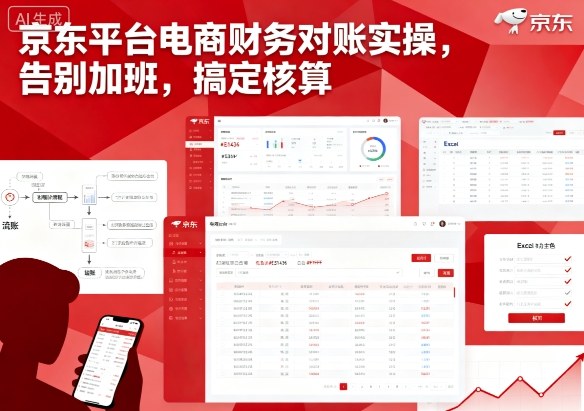 京东平台电商财务对账实操，告别加班，搞定核算-网创资源站