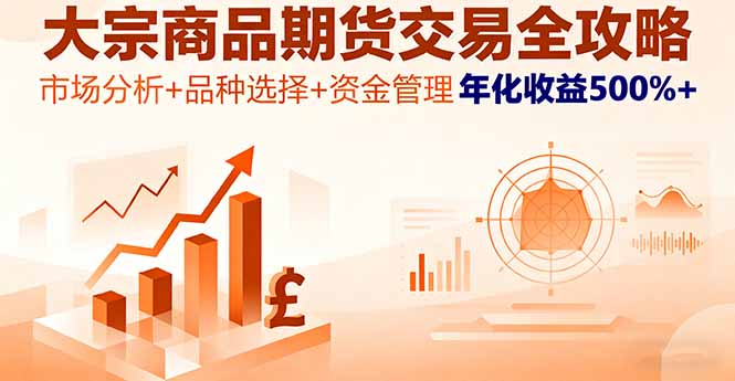 大宗商品期货交易全攻略,市场分析+品种选择+资金管理,年化收益500%+-网创资源站