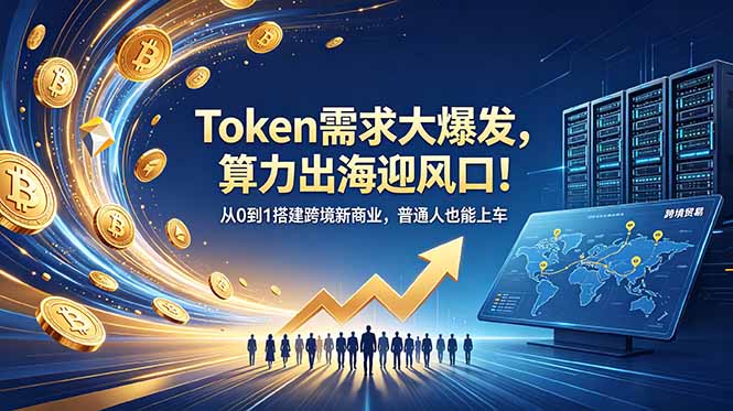 Token需求大爆发，算力出海迎风口！从0到1搭建跨境新商业，普通人也能上车-网创资源站