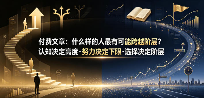 付费文章：什么样的人最有可能跨越阶层？认知决定高度·努力决定下限·选择决定阶层-网创资源站