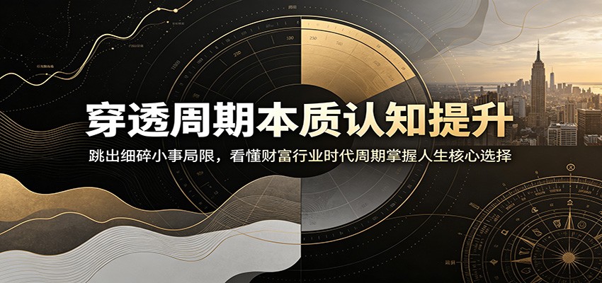 穿透周期本质认知提升：跳出细碎小事局限，看懂财富行业时代周期掌握人生核心选择-网创资源站