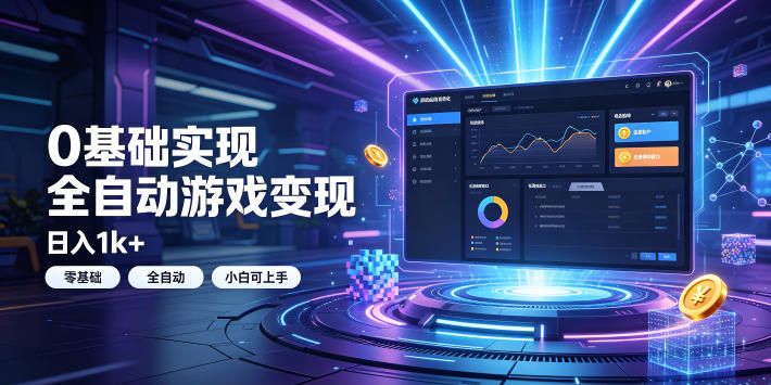 0基础实现全自动游戏变现，日入1k+，小白直接上手搞钱！【揭秘】-网创资源站